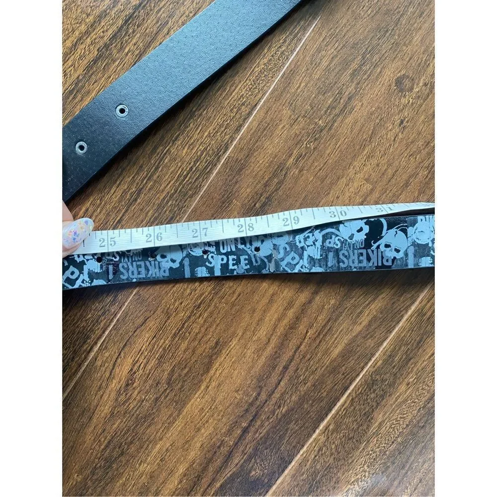 Boys S M Black Biker belt